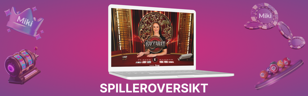 Miki live casino spilleroversikt