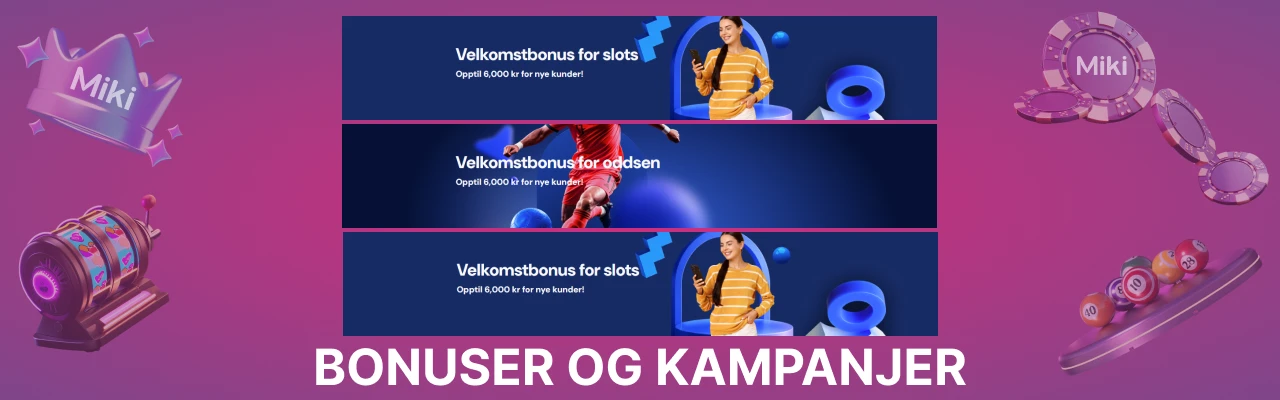 Miki casino bonuser