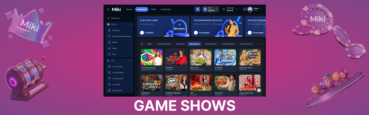 Game shows hos miki casino