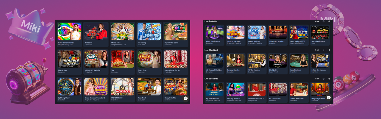 Game shows vs tradisjonelle live casinospill