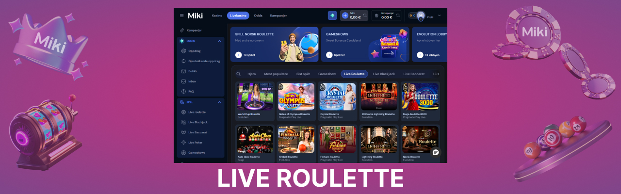 Miki casino live roulette
