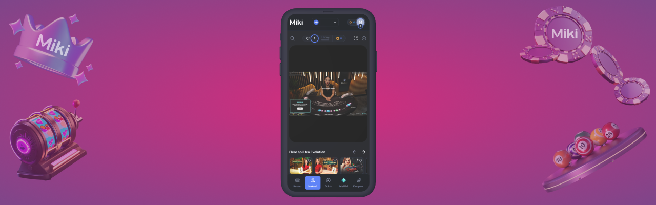 Miki live blackjack mobil