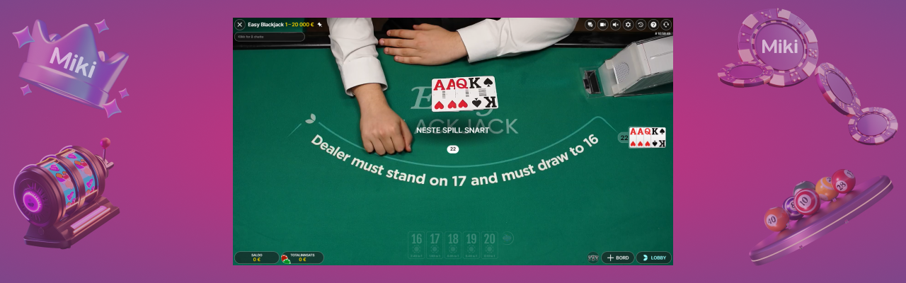 Sikkerhet i miki casino live blackjack